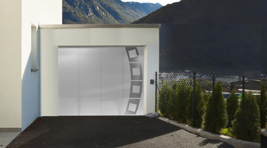 Porte de garage coulissante latérale - Terres de Fenêtre